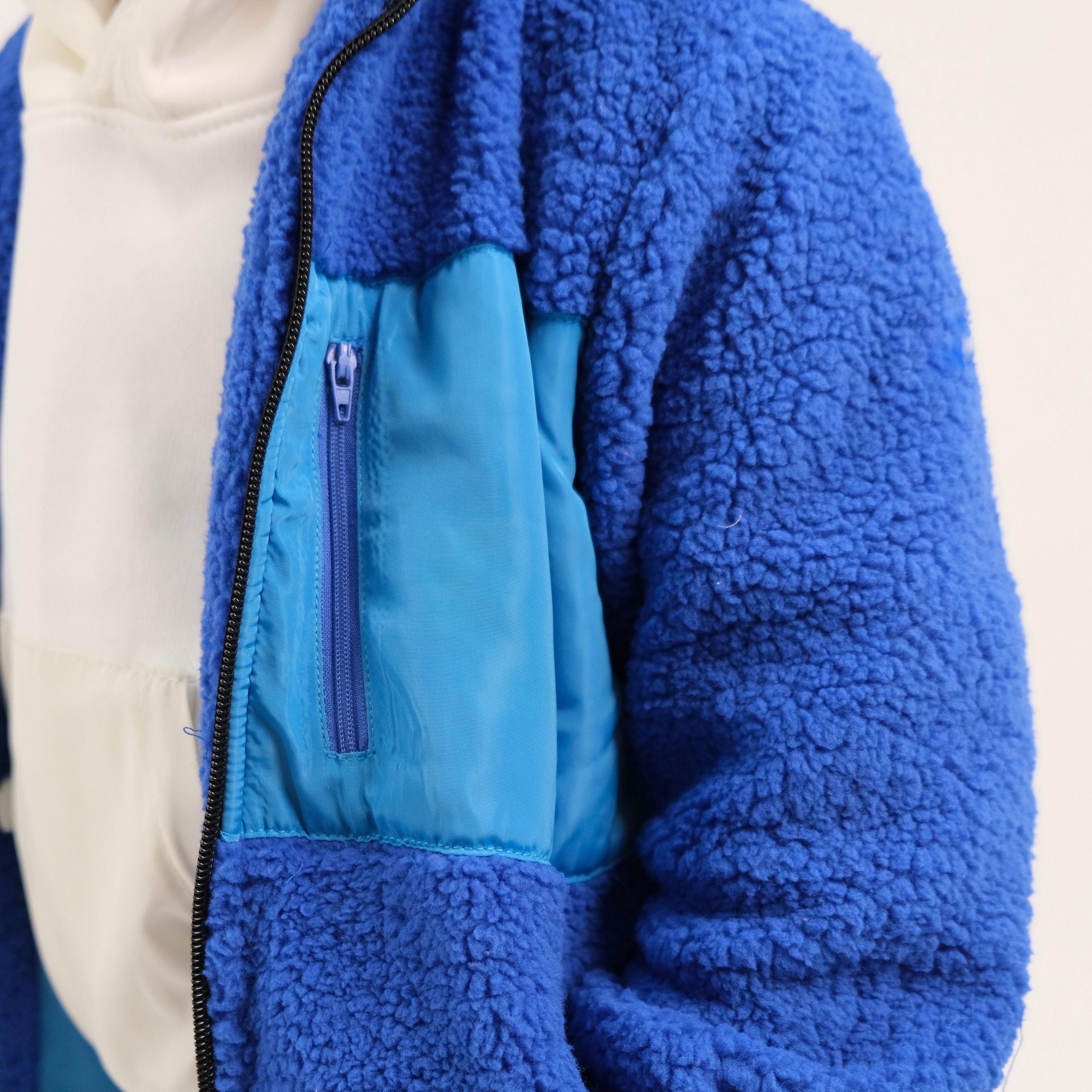 Unisex Blue Fur Jacket - Ourkids - Playmore