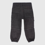 Unisex Charcoal Gabardine Cargo Pants - Ourkids - Playmore