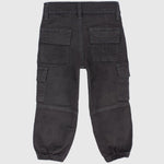 Unisex Charcoal Gabardine Cargo Pants - Ourkids - Playmore