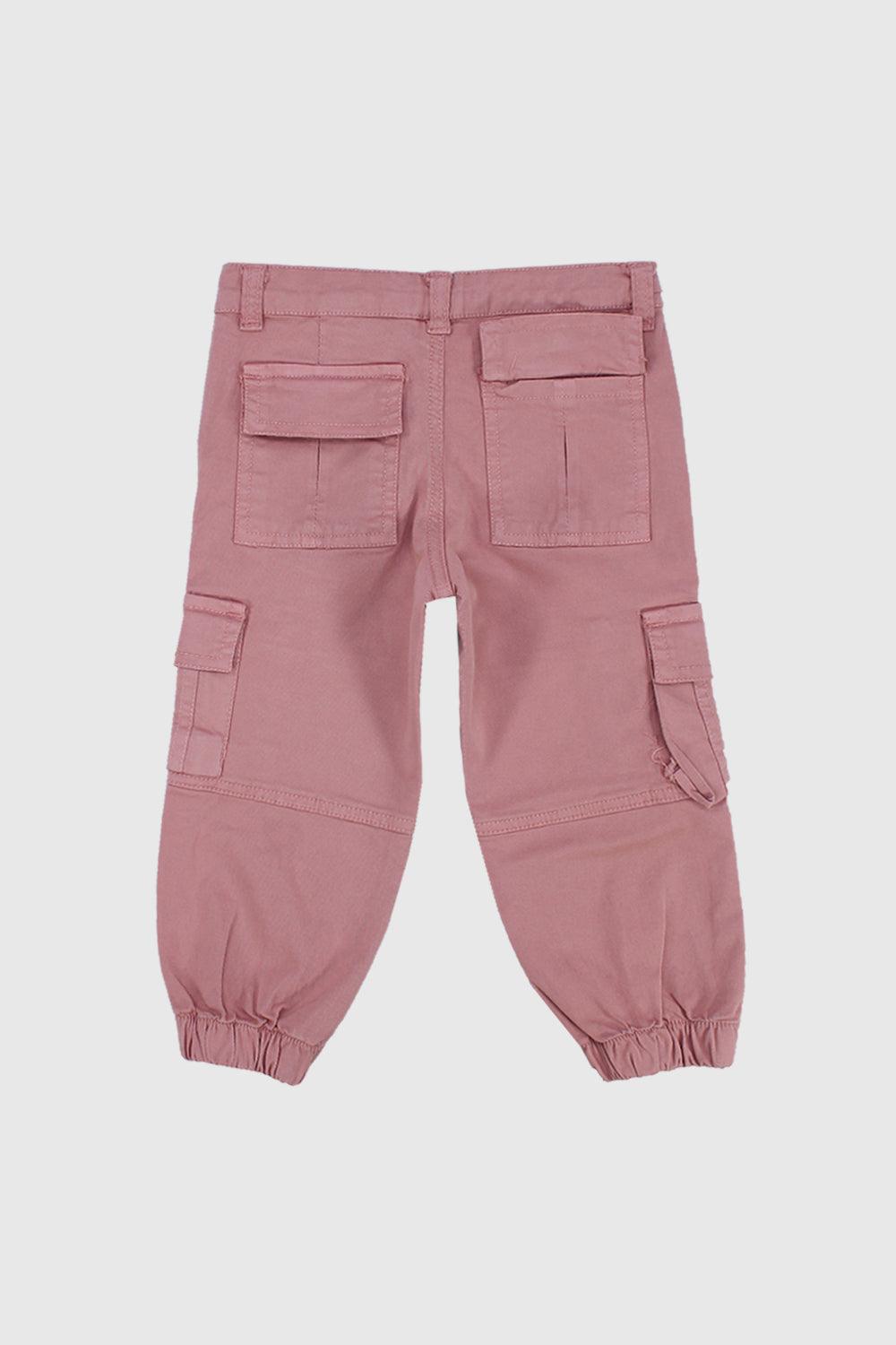 Unisex Dustypink Cargo Pants - Ourkids - Playmore