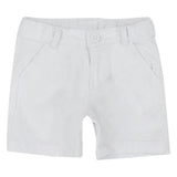 Unisex Gabardine White Shorts - Ourkids - Playmore