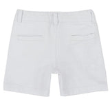 Unisex Gabardine White Shorts - Ourkids - Playmore