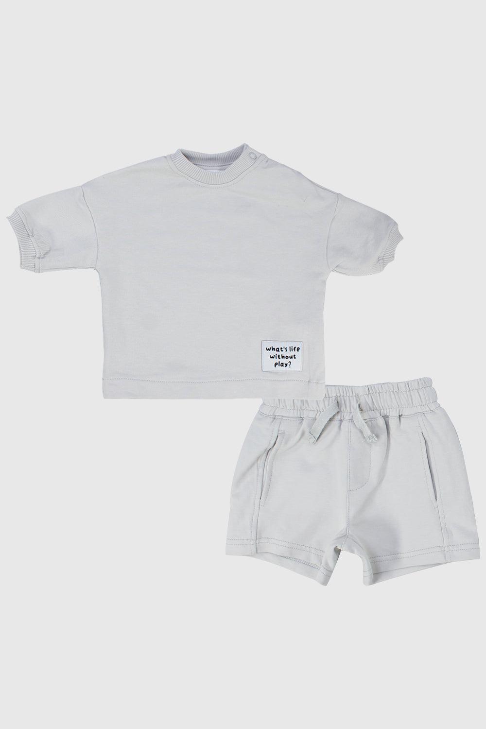 Unisex Grey 2-Piece Outfit Set - Ourkids - Playmore