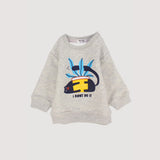 Unisex Grey Printed Sweatshirt - Ourkids - Playmore