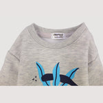 Unisex Grey Printed Sweatshirt - Ourkids - Playmore