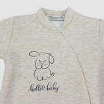 Unisex Little Puppy Long-Sleeved Baby Footie - Ourkids - Berceau