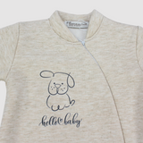 Unisex Little Puppy Long-Sleeved Baby Footie - Ourkids - Berceau