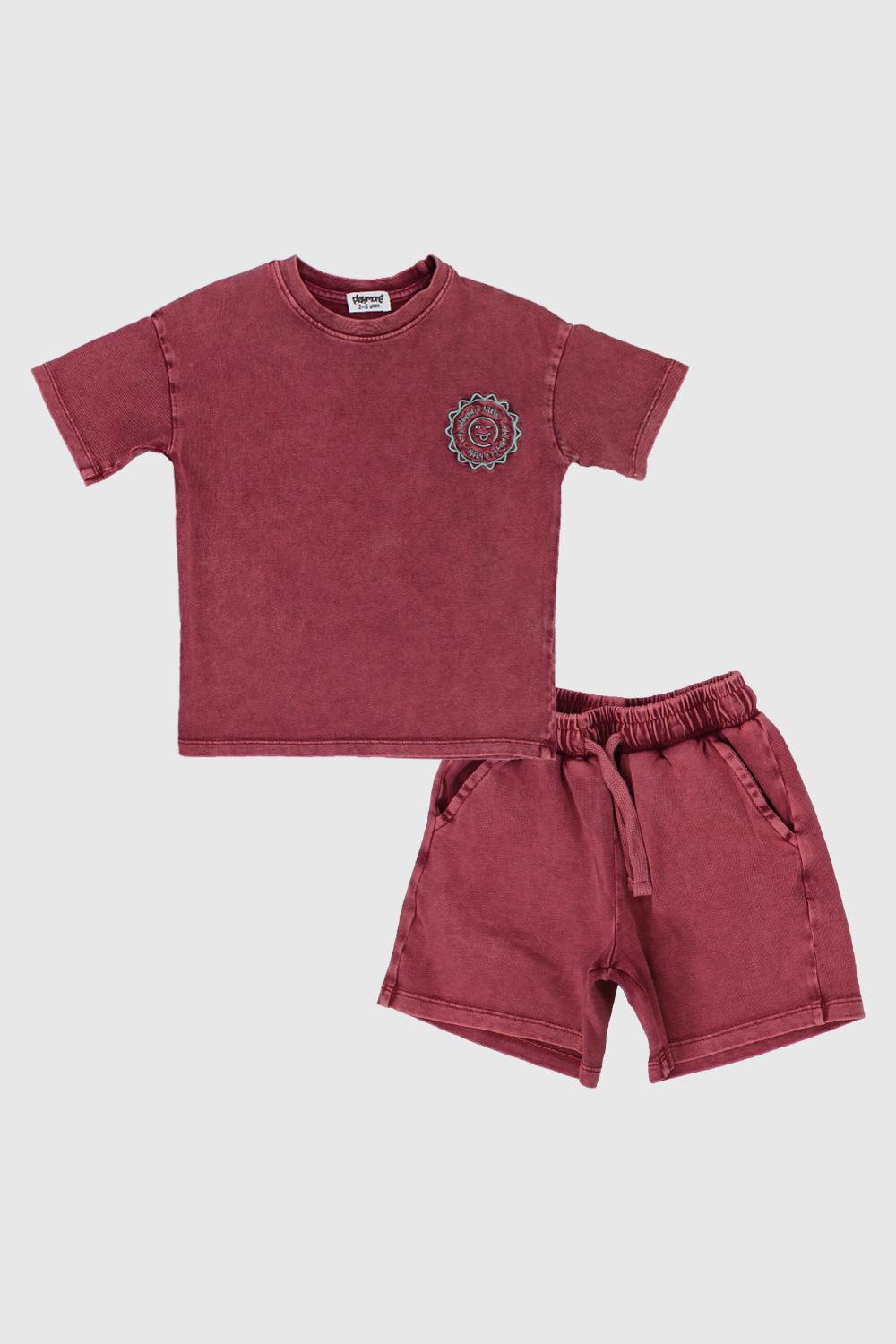 Unisex Maroon Outfit Set - Ourkids - Playmore