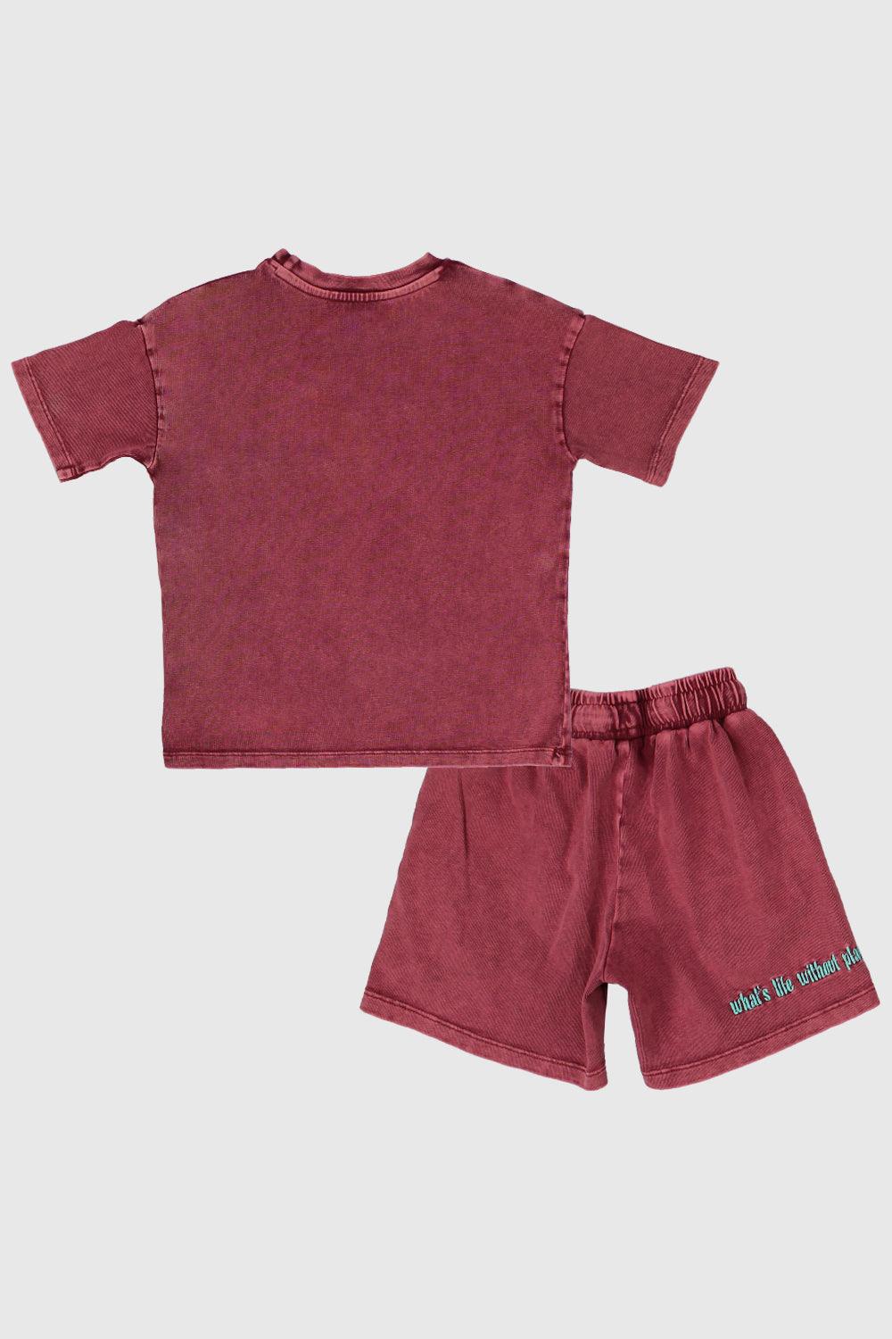 Unisex Maroon Outfit Set - Ourkids - Playmore