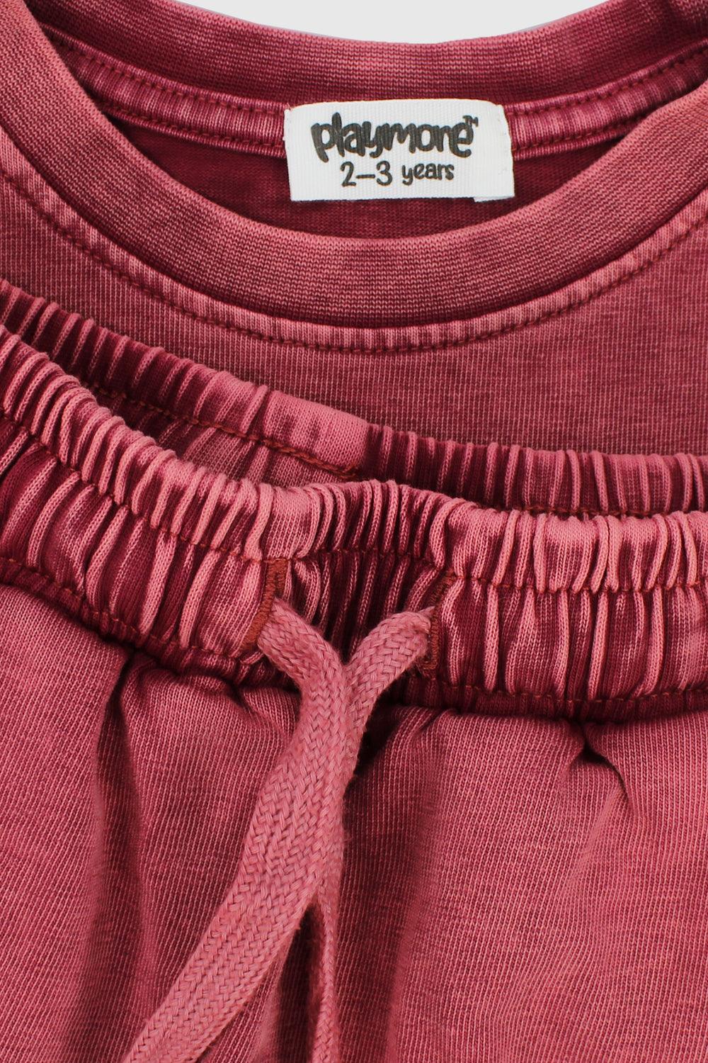 Unisex Maroon Outfit Set - Ourkids - Playmore