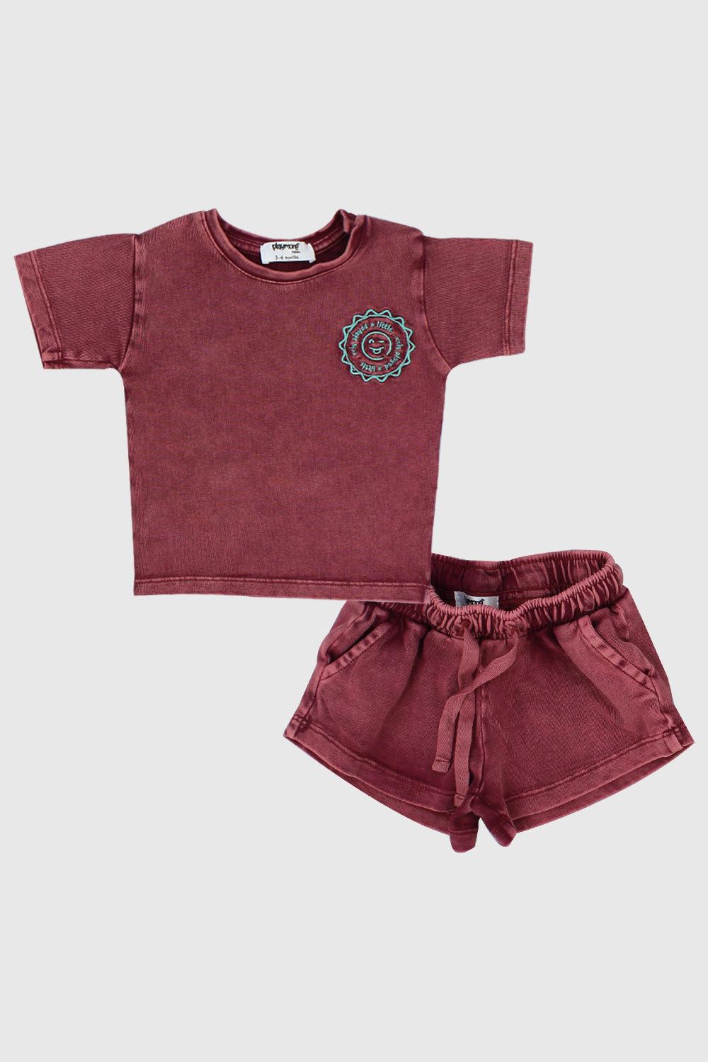 Unisex Maroon Outfit Set - Ourkids - Playmore