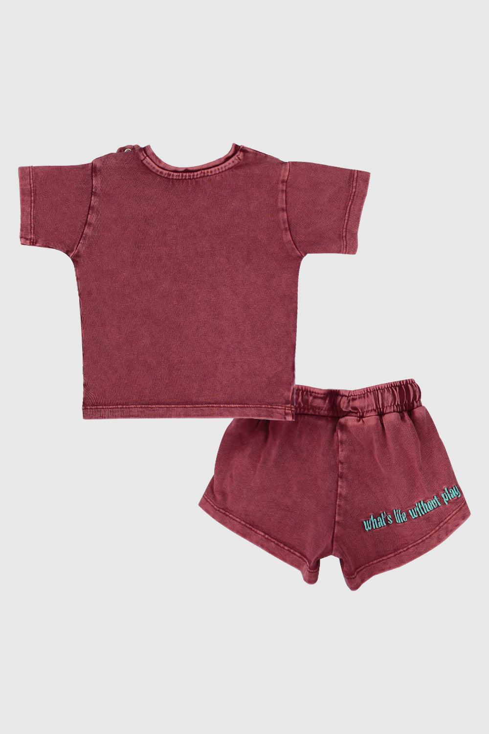 Unisex Maroon Outfit Set - Ourkids - Playmore