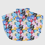 Unisex Multicolored Doodles Poncho Beach Towel With Hoodie - Ourkids - Playmore