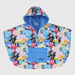 Unisex Multicolored Doodles Poncho Beach Towel With Hoodie - Ourkids - Playmore