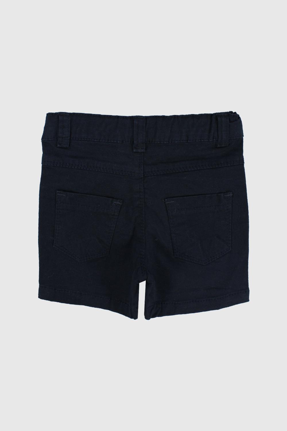 Unisex Navy Gabardine Shorts - Ourkids - Playmore