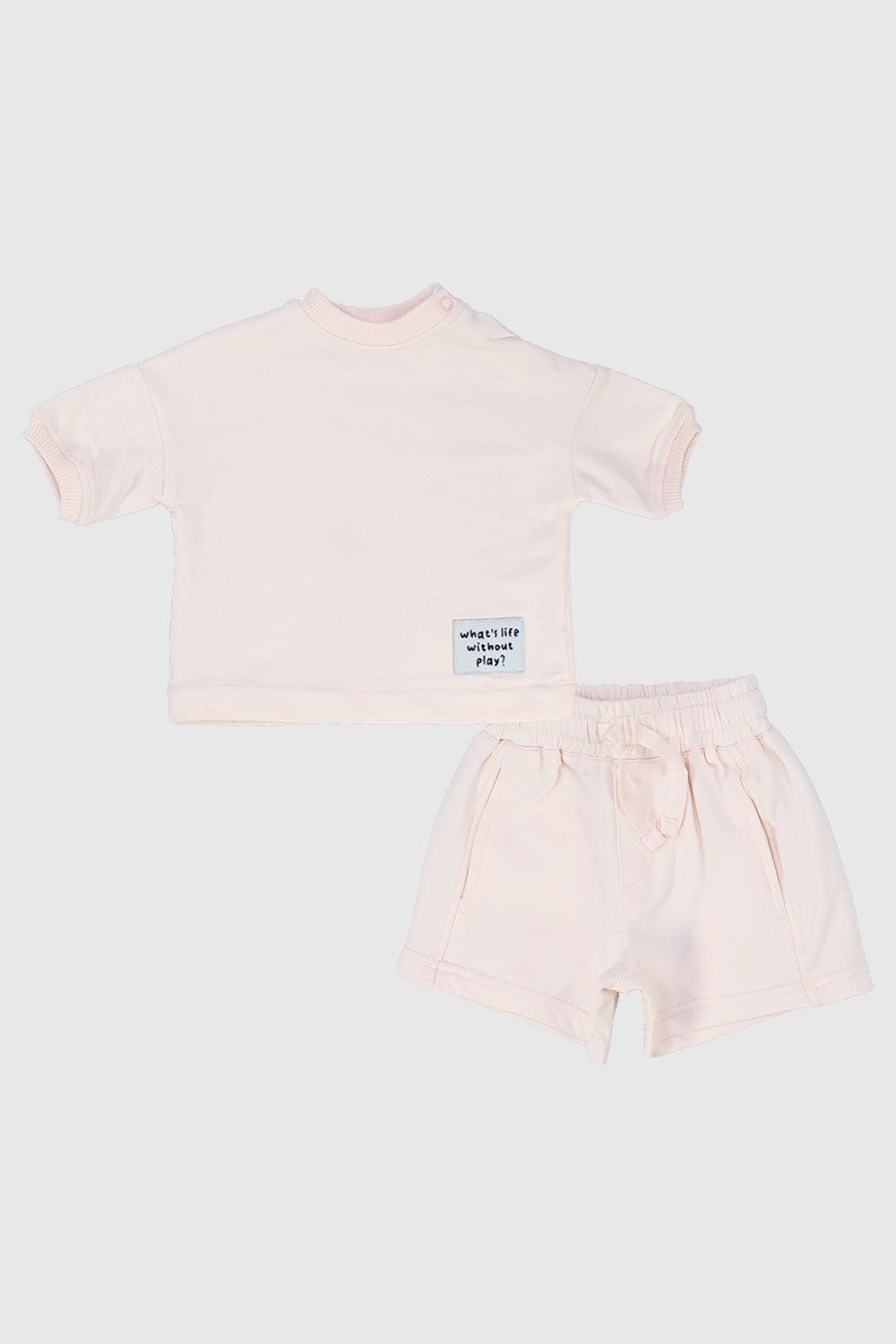 Unisex Pink 2-Piece Outfit Set - Ourkids - Playmore