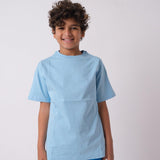 Unisex Plain Babyblue Short-Sleeved T-Shirt - Ourkids - Ourkids