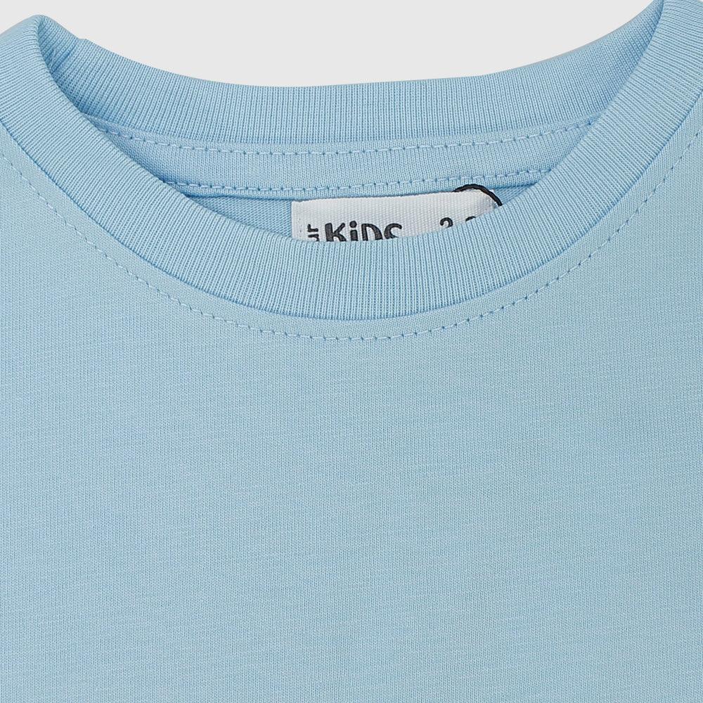 Unisex Plain Babyblue Short-Sleeved T-Shirt - Ourkids - Ourkids