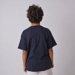 Unisex Plain Navy Short-Sleeved T-Shirt - Ourkids - Ourkids