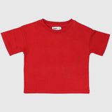 Unisex Plain Red Short-Sleeved T-Shirt - Ourkids - Ourkids