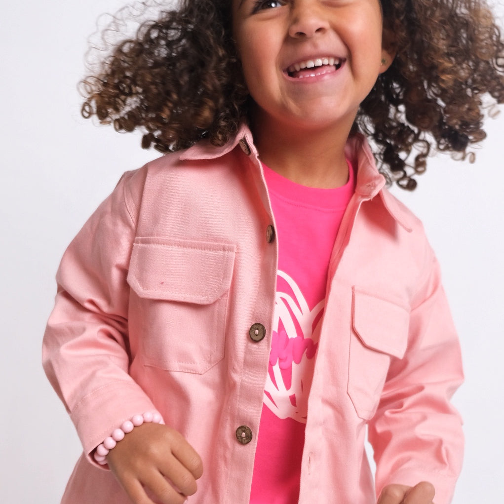 Unisex Salmon Long-Sleeved Overshirt - Ourkids - Playmore