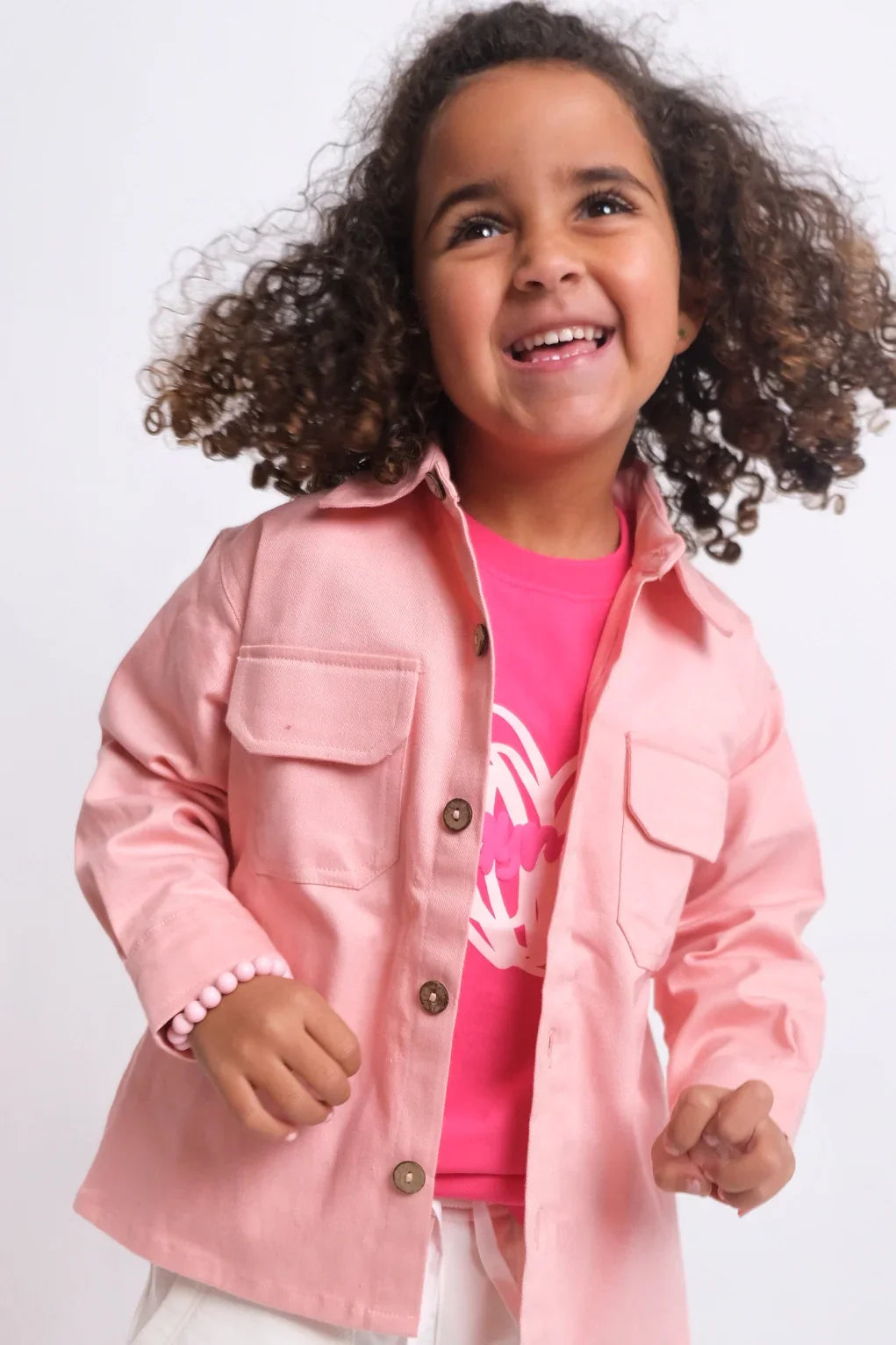 Unisex Salmon Long-Sleeved Overshirt - Ourkids - Playmore