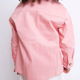 Unisex Salmon Long-Sleeved Overshirt - Ourkids - Playmore