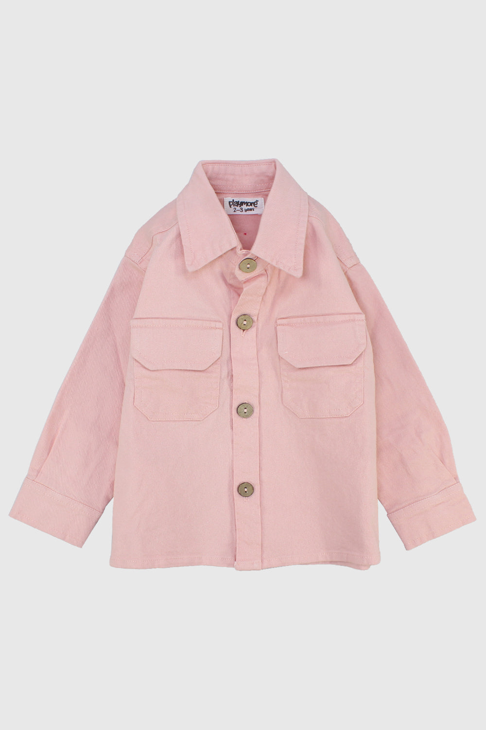 Unisex Salmon Long-Sleeved Overshirt - Ourkids - Playmore