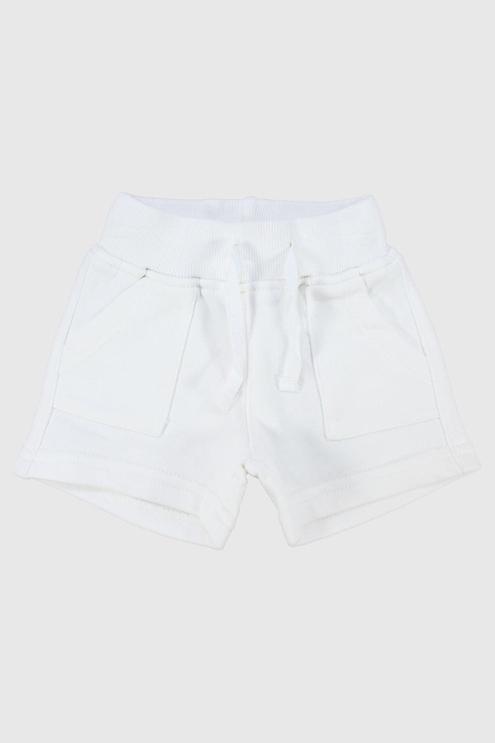 Unisex White Comfy Shorts - Ourkids - Playmore