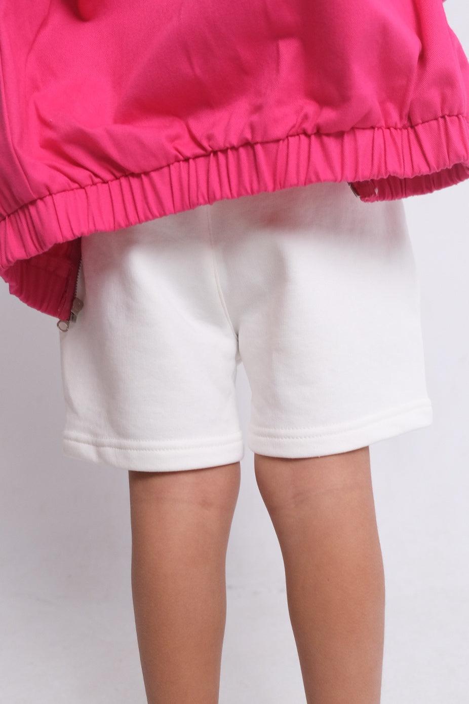 Unisex White Comfy Shorts - Ourkids - Playmore