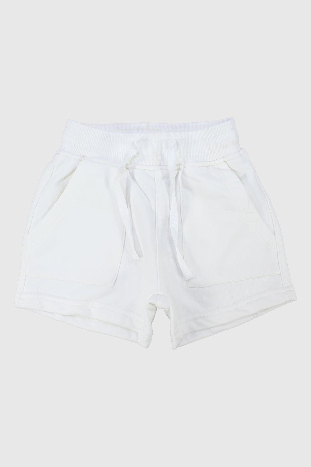 Unisex White Comfy Shorts - Ourkids - Playmore