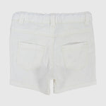 Unisex White Gabardine Shorts - Ourkids - Playmore