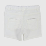 Unisex White Gabardine Shorts - Ourkids - Playmore