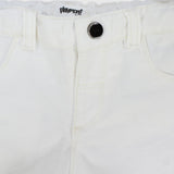 Unisex White Gabardine Shorts - Ourkids - Playmore