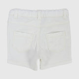 Unisex White Gabardine Shorts - Ourkids - Playmore