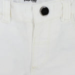 Unisex White Gabardine Shorts - Ourkids - Playmore