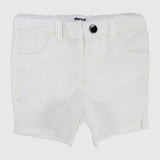 Unisex White Gabardine Shorts - Ourkids - Playmore