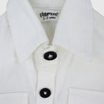 Unisex White Long-Sleeved Overshirt - Ourkids - Playmore