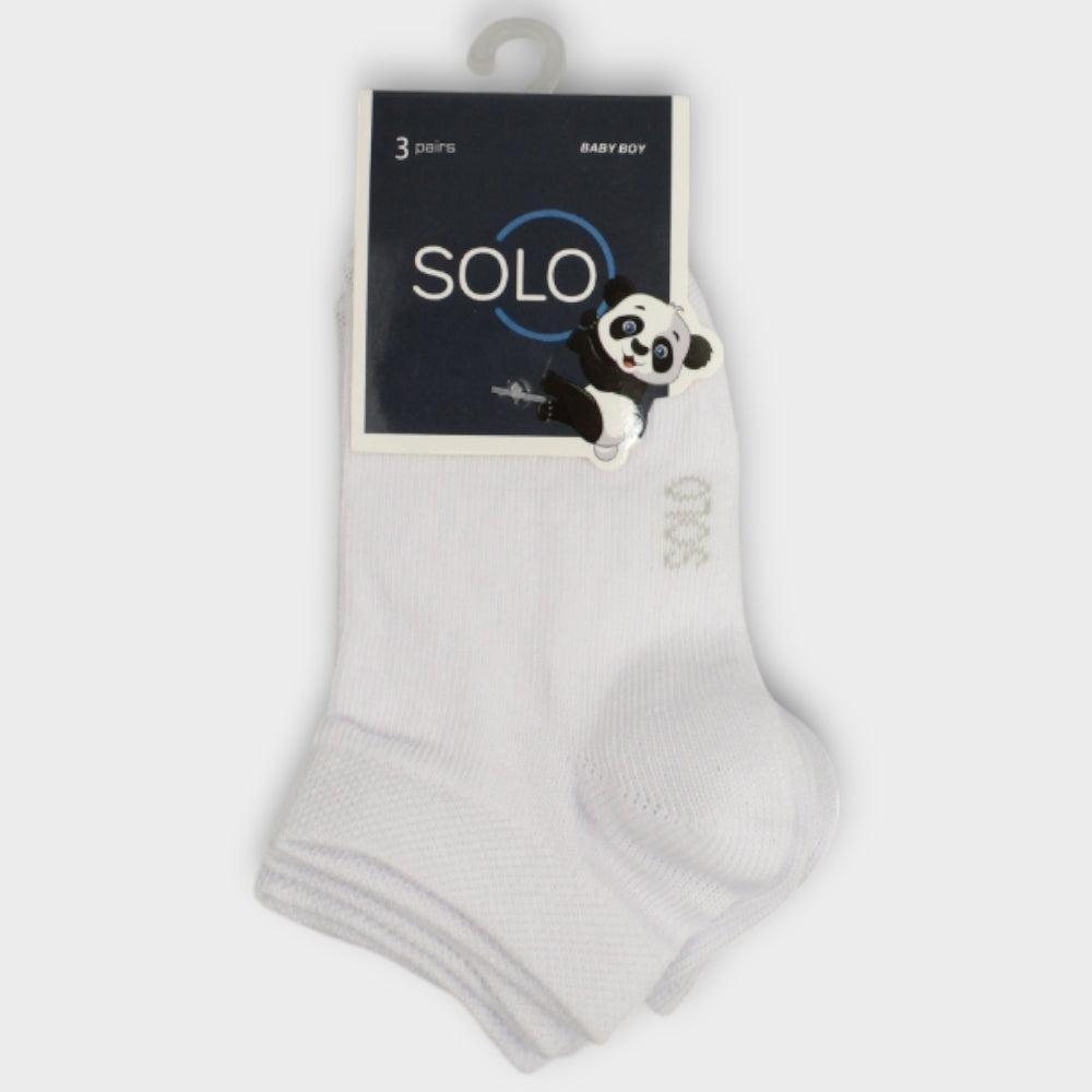 Unisex White Socks (Pack Of 3) - Ourkids - Solo