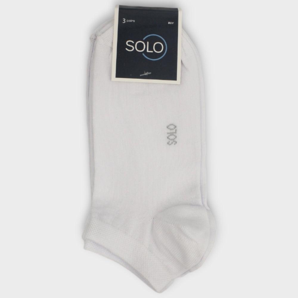 Unisex White Socks (Pack Of 3) - Ourkids - Solo