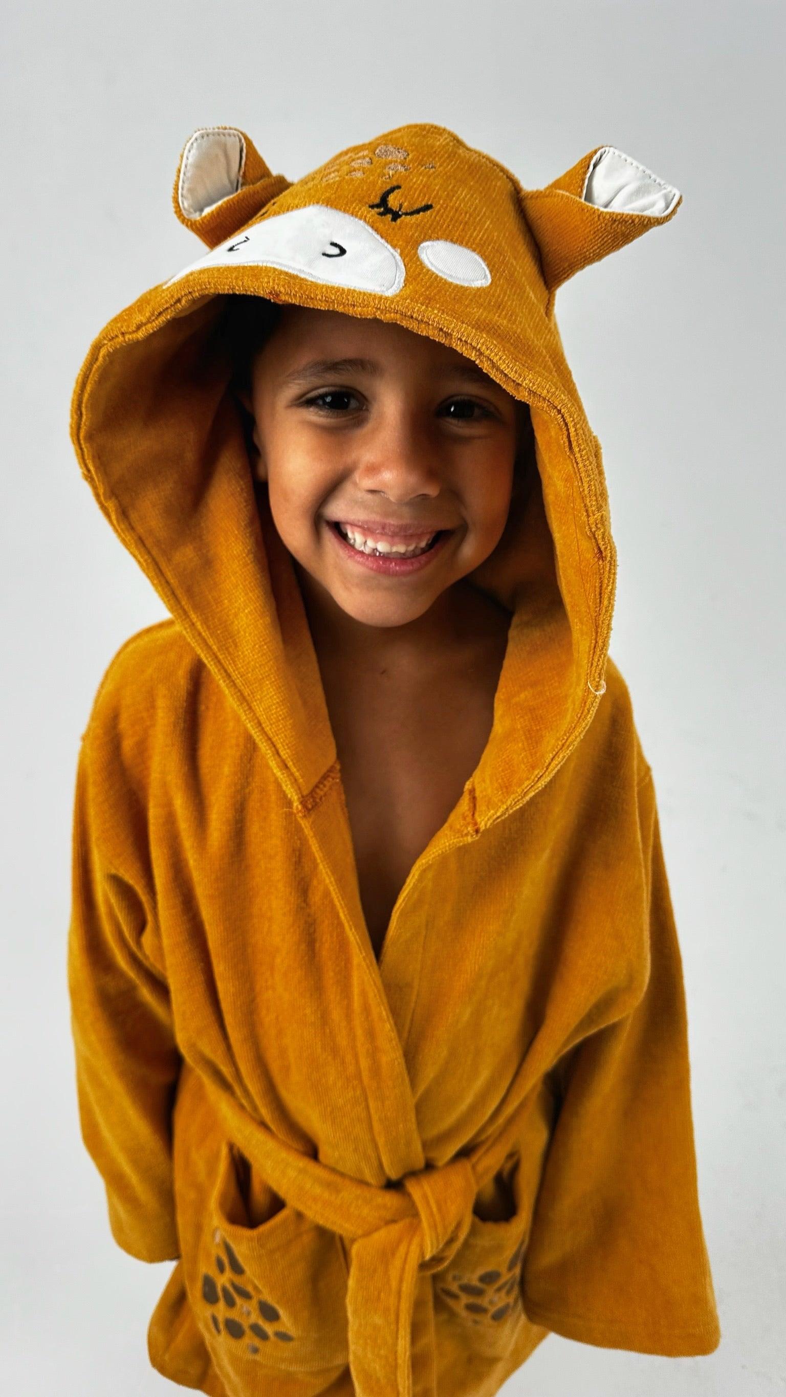 Unisex Yellow Swim Robe - Ourkids - Playmore