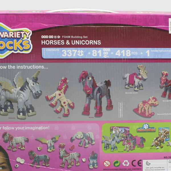 Variety Blocks Building Set - Horses & Unicorns 418 Pcs - Ourkids - Variety Blocks