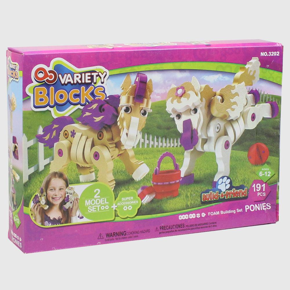 Variety Blocks Building Set - Ponies 191 Pcs - Ourkids - Variety Blocks