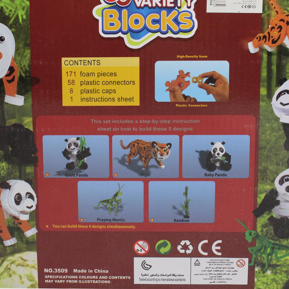 Variety Blocks Building Set - Tiger & Panda 237 Pcs - Ourkids - Variety Blocks