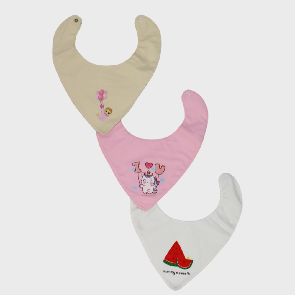 Watermelon Bib (Pack Of 3) - Ourkids - Cherries