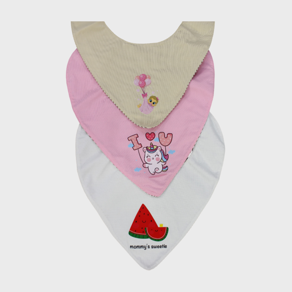 Watermelon Bib (Pack Of 3) - Ourkids - Cherries