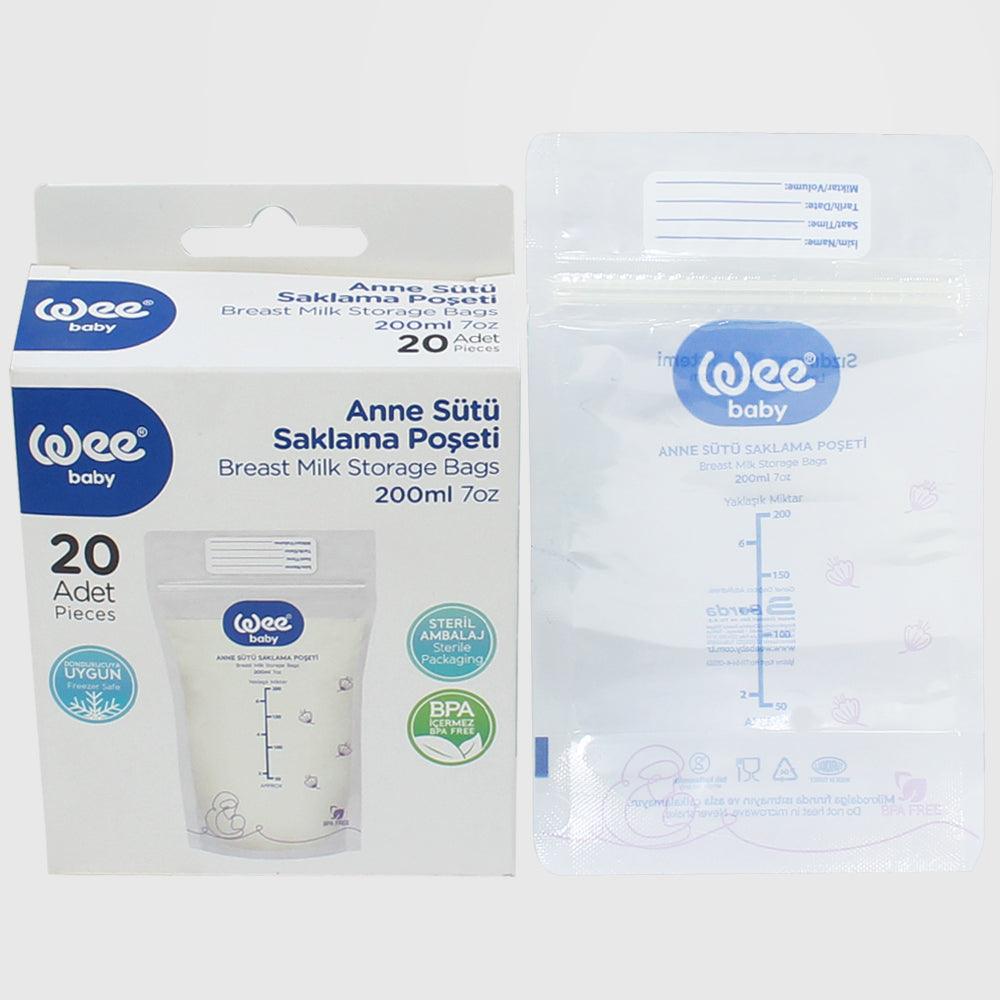 Wee Baby Breast Milk Storage Bags 200ml (20 Bags) - Ourkids - Wee Baby