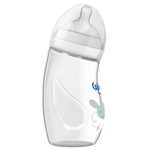 Wee Baby Natural Heat Resistant Angled Glass Baby Bottle 260 ml - Ourkids - Wee Baby