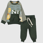 Week Days Long-Sleeved Fleeced Pajama - Ourkids - Sotra