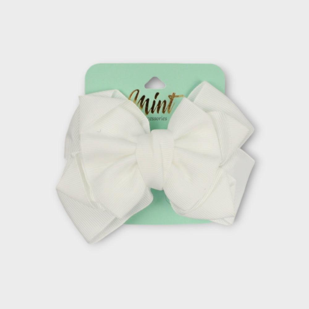 White Bow Hair Pin - Ourkids - MINT